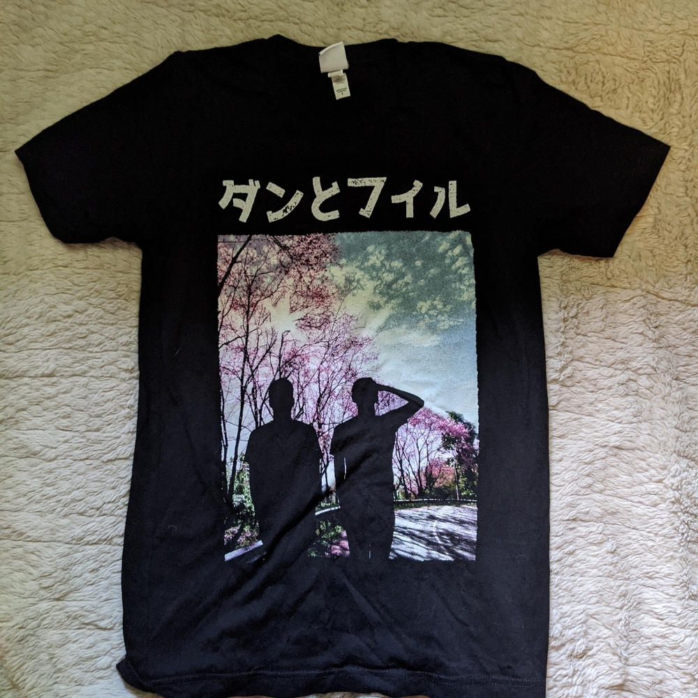 Dan and Phil Japanese Cherry Blossom TShirt Small
